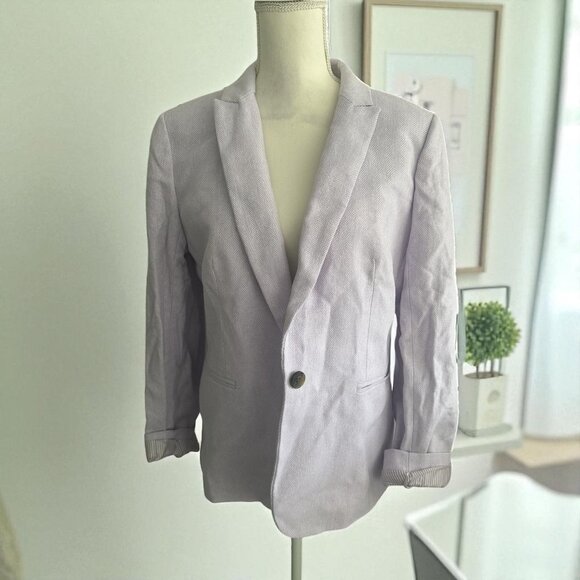 J CREW Purple Lavender Wool Blend Blazer Jacket Size 12 NEW NWOT - Picture 1 of 6